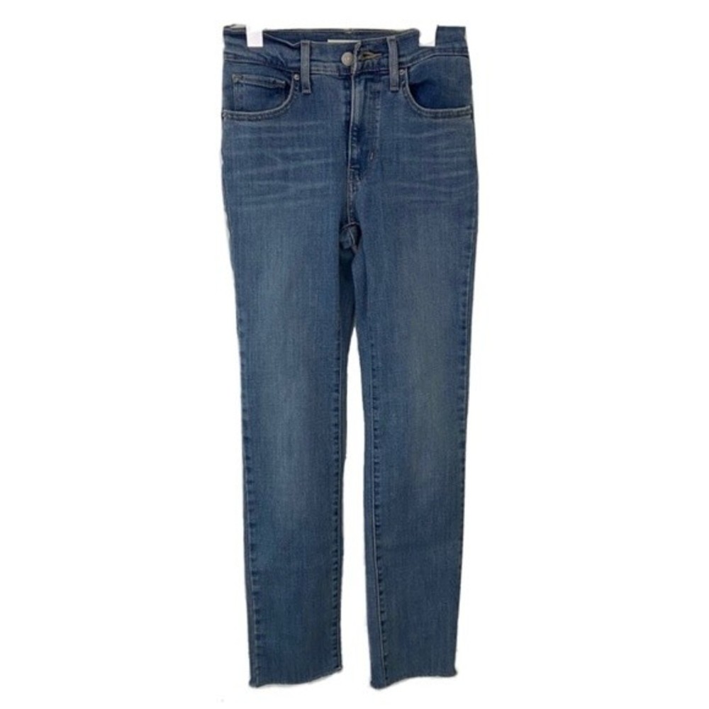 Levi’s 724 High Rise Straight Jeans Size 24 Frayed Raw Hem 90s Y2K Classic